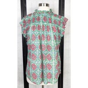 Anthropologie BANJANAN Helena Ruffled Blouse. Size: L